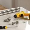 grande tringle a rideaux simple extensible design acier umbra cleo