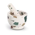 Mortier et pilon terrazzo multicolore zeller
