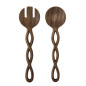 Couverts a salade bois sculpte acacia Bloomingville Pinar Couverts a salade bois sculpte acacia Bloomingville Pinar