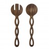 Couverts a salade bois sculpte acacia Bloomingville Pinar