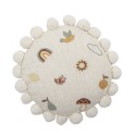 Coussin enfant rond coton imprime Bloomingville Agnes
