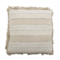 grand coussin salon coton beige franges bloomingville