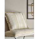 grand coussin salon coton beige franges bloomingville