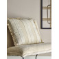 grand coussin salon coton beige franges bloomingville