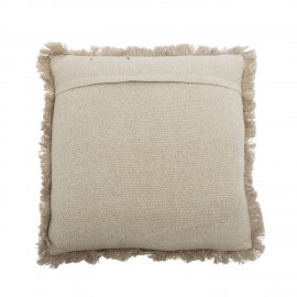 grand coussin salon coton beige franges bloomingville