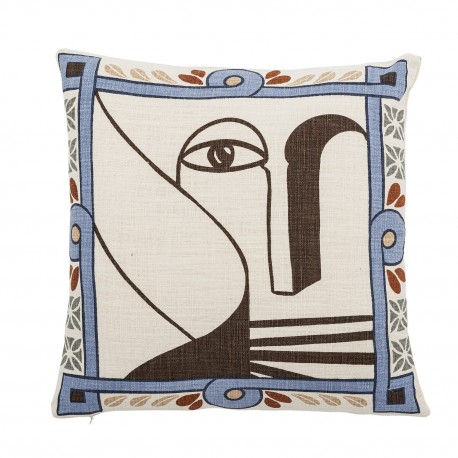 Coussin decoratif motif art abstrait Bloomingville Rudaur