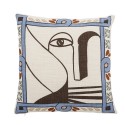 Coussin decoratif motif art abstrait Bloomingville Rudaur