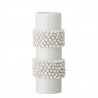Vase droit grès texturé blanc Bloomingville Barrit