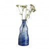 Petit vase verre recycle bleu Madam Stoltz