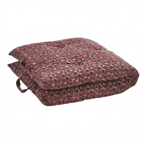 Matelas assise sol coton imprime fleurs Madam Stoltz