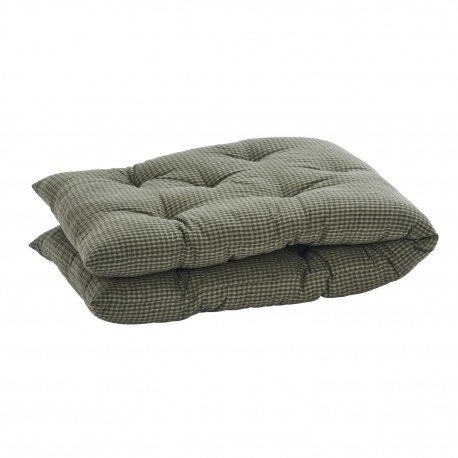 Matelas d assise banc coton imprime petits carreaux Madam Stoltz