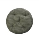 Coussin de chaise assise rond coton imprime a carreaux Madam Stoltz