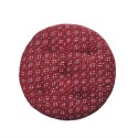Galette de chaise ronde coton imprime rouge Madam Stoltz