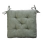 Galette de chaise coton raye vert Madam Stoltz