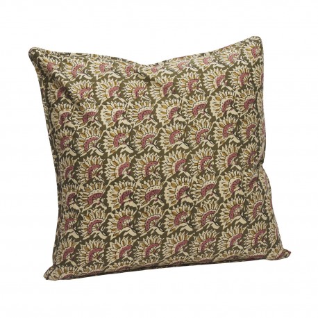 Grande housse de coussin decorative coton imprime Madam Stoltz