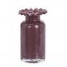 Vase verre plissé prune violet Madam Stoltz
