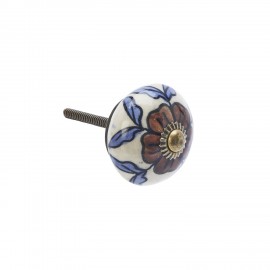 Bouton de meuble peint floral Madam Stoltz
