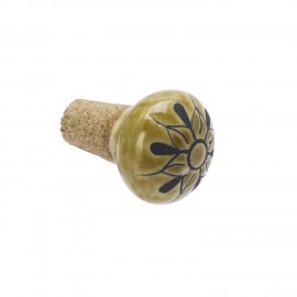 Bouchon pour bouteille vin ceramique peint Madam Stoltz