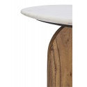 Table basse ronde bois marbre blanc Madam Stoltz