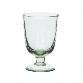 Verre à pied bas martele recycle artisanal Madam Stoltz