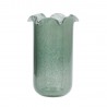 Vase verre bullé bord plissé Madam Stoltz