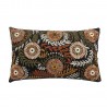 Coussin salon brode motif floral Bloomingville