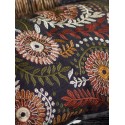 Coussin salon brode motif floral Bloomingville