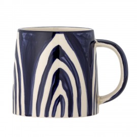 Mug gres peint bleu Bloomingville Shama