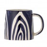 Mug gres peint bleu Bloomingville Shama