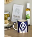 Mug gres peint bleu Bloomingville Shama
