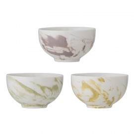 Bols gres peint Bloomingville Palma set de 3