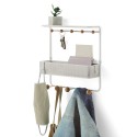umbra portemanteau mural  vide poche design etageres metal blanc bois