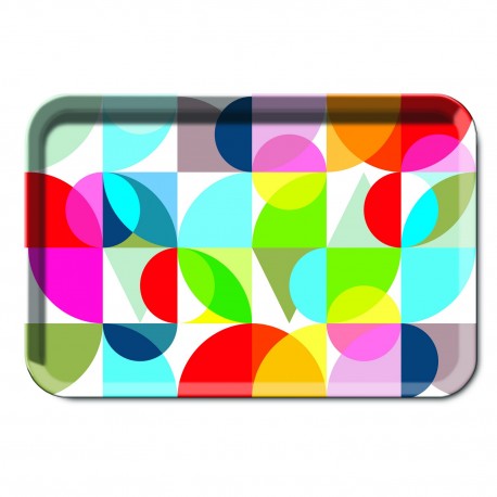 Petit plateau de service multicolore Remember Solena