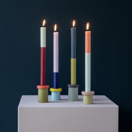 Bougeoirs design multicolores Remember Pippo Set de 4