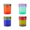 Boite en verre multicolore rangement Remember Cosima Set de 4