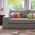 Coussin rectangulaire coton rayures multicolores Remember Grenada