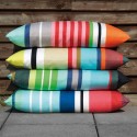 Coussin rectangulaire coton rayures multicolores Remember Grenada