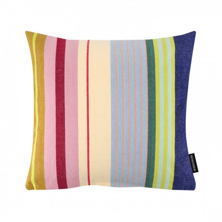 Coussin salon raye colore coton Remember Barbados