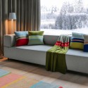 Tapis laine rayures multicolores Remember Cambridge