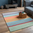 Tapis laine rayures multicolores Remember Cambridge