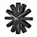 umbra 118070-040 ribbon horloge murale design acier noir 