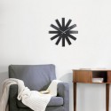 umbra 118070-040 ribbon horloge murale design acier noir 