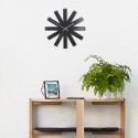 umbra 118070-040 ribbon horloge murale design acier noir 