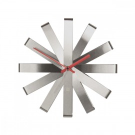 Horloge murale acier design Umbra Ribbon
