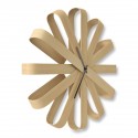 Horloge murale design bois naturel umbra ribbonwood