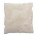 Grand coussin tufte blanc coton Bloomingville CANELLI