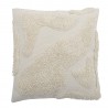 Grand coussin tufte blanc coton Bloomingville CANELLI