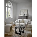 Grand coussin tufte blanc coton Bloomingville CANELLI
