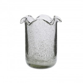 Vase verre bulle bord ondule Madam Stoltz