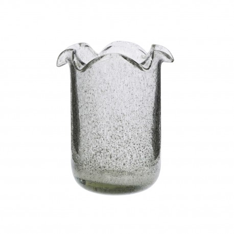 Vase verre bulle bord ondule Madam Stoltz